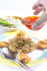 Fried Calamari  breaded served with  sauce