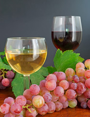 glasses and grape