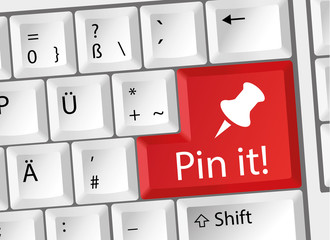 Pin it - Social Media - Tastatur deutsch