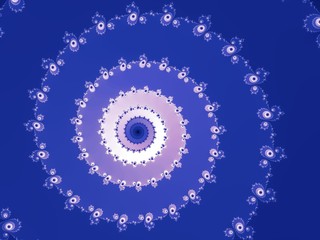 Blue fractal helix
