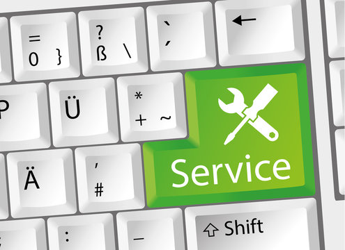Service - Support - Beratung - Tastatur deutsch
