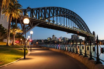 Fototapete Sydney Harbour Bridge Sydney Harbour Bridge in der Abenddämmerung