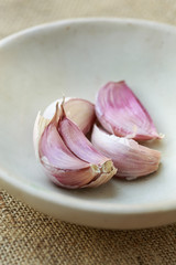 Red garlic cloves from Sicily