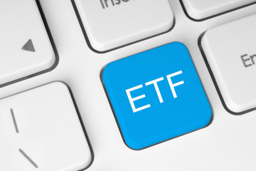 ETF (Exchange Traded Fund) blue button 