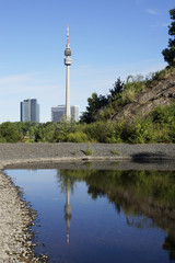 Skyline und Wahrzeichen von Dortmund, Deutschland - obrazy, fototapety, plakaty