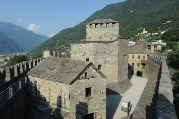 Fototapeta na wymiar Castello Montebello a Bellinzona patrimonio mondiale del Unesco