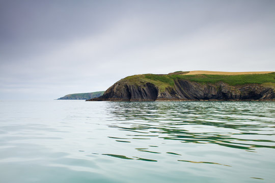 Ocean Atlantycki Wędka Woda Klif Irlandia Skarpa Linia Brzegowa