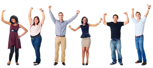 happy diverse people