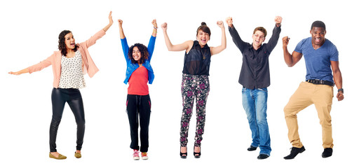 Fototapeta premium happy diverse people