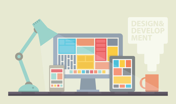 Web design development illustration