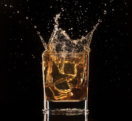 Splashing whiskey