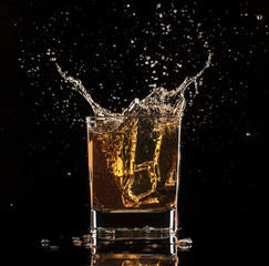 Splashing whiskey