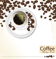 Coffee background design template