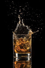 Splashing whiskey