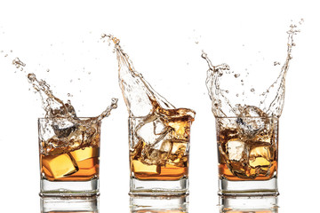 Splashing whiskey