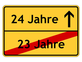 Obraz premium 24. Geburtstag