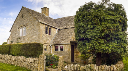 Traditional rural homes scene