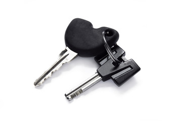 car keys isolated on the white background