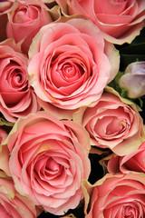 Fototapeta na wymiar Bridal arrangement, pink flowers