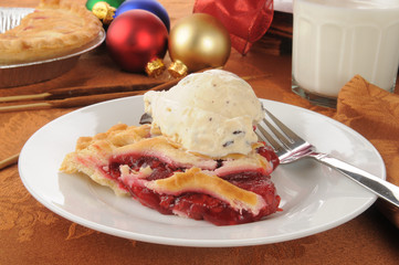 Cherry pie at Christmas