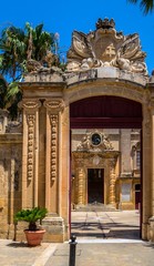 Fototapeta premium Palazzo Vilhena entrance in Mdina, Malta