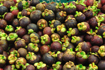 Background of queen of fruits, Mangosteens 