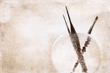 artwork  in grunge style,  brushes