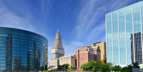 Obraz premium Downtown Hartford, Connecticut Skyline