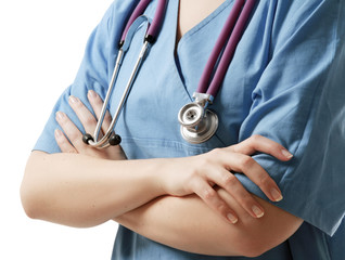 medical doctor woman with stethoscope