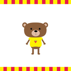 Cartoon bear boy card