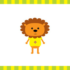 Cartoon lion boy card