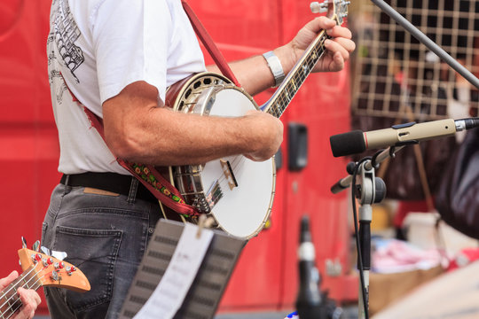 Man Playing Banjo