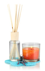 Aromatic sticks for home with smell of lavender isolated