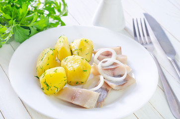 potato and herring