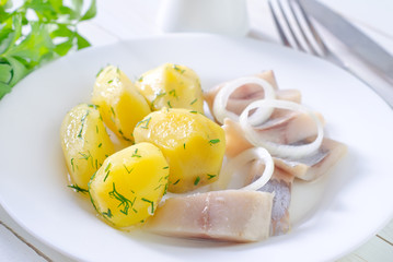 potato and herring