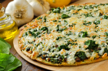 Spinach Pizza - Powered by Adobe