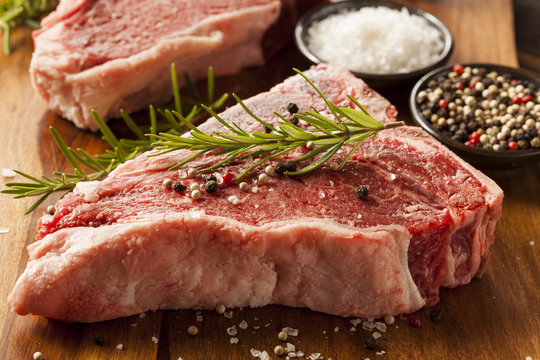 Thick Raw T-Bone Steak