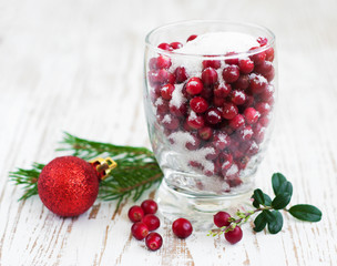 Cranberries in sugar