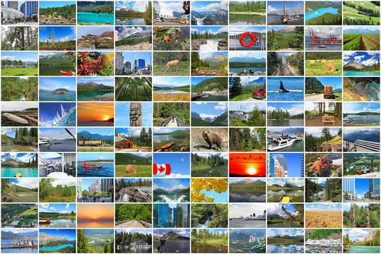 Canada vacation collage photos