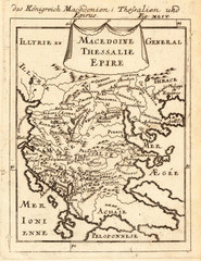Fototapeta na wymiar Grecja rocznika map