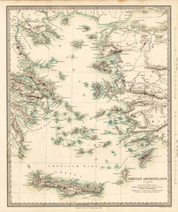 Greece vintage map