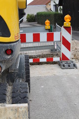Bagger auf Baustelle