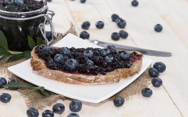 Bread with Blueberry Jam