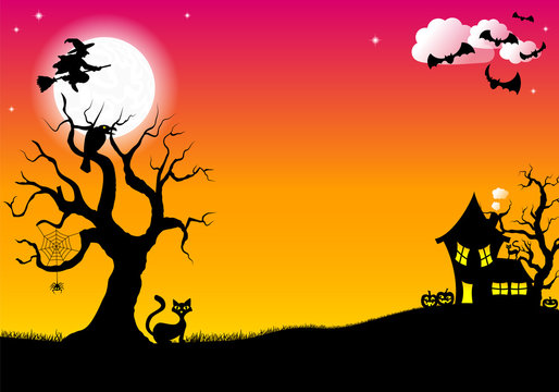 halloween silhouette background