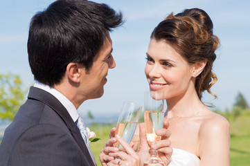 Married Couple Celebrating