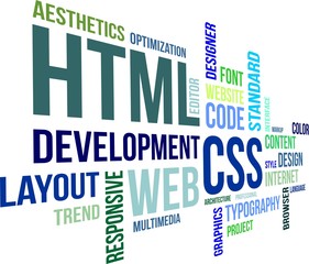 word cloud - html and css