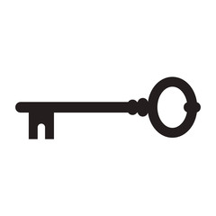 Old key silhouette