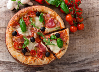 Delicious italian pizza