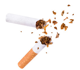 Breaking cigarette, quit smoking