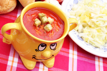 Tomatensuppe mit Reis